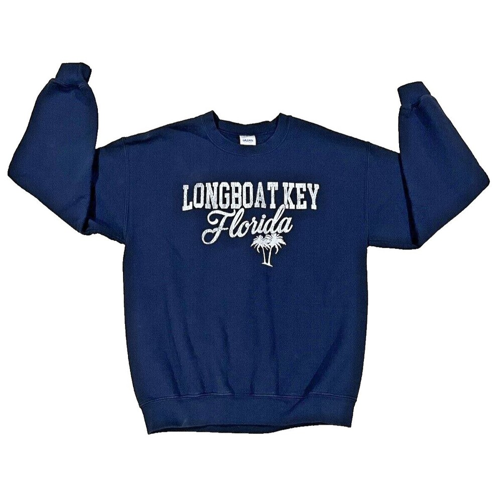 Athletic Dept Longboat Key Florida - Gildan Heavy Blend Tag - Sweatshirt Size M